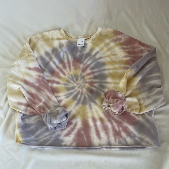 X Project Social T Women’s Crop Sweater Tie Dye Pullover Crewneck S - Picture 9 of 15